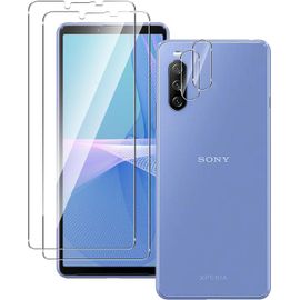 Pour Sony Xperia 10 Iii Verre Trempé + Caméra Arrière Protecteur [2 Pièces + 2 Pièces],9h Dureté Ultra Hd Anti Rayures Sans Bulles Film Protection Écran Pour Sony Xperia 10 3