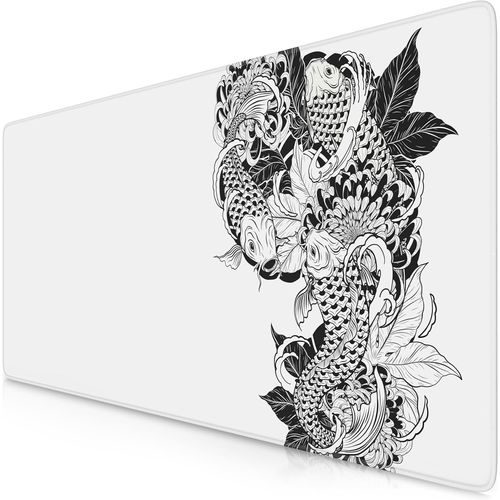 Tapis de Souris Gaming xxL 900x400mm, Mouse Pad Mat, sous-Main Bureau Gamer Extra Large en Tissu, Base antidérapante, Haute précision et Vitesse, pour Souris claviers Roccat Razer Logitech