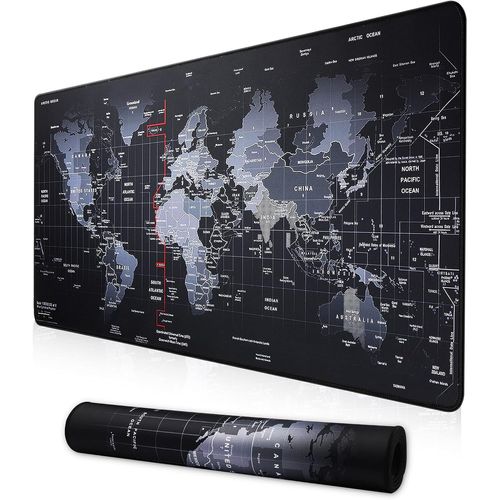 Grand Tapis de Souris Professionnel xxL et Tapis de Souris de Jeu Informatique (90 x 40 cm, Carte) (Carte 90 x 40 cm)