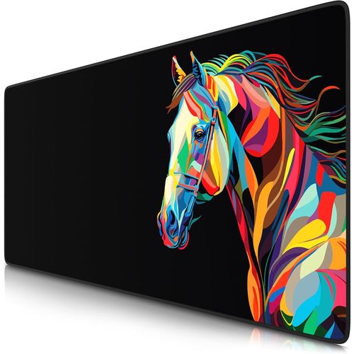 Tapis de Souris Gaming xxL 900x400mm, Mouse Pad Mat, sous-Main Bureau Gamer Extra Large en Tissu, Base antidérapante, Haute précision et Vitesse, pour Souris claviers Roccat Razer Logitech