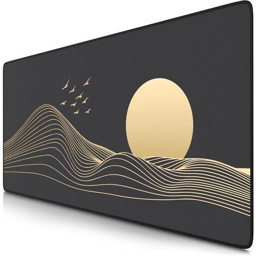 Tapis de Souris Gaming xxL 900x400mm, Mouse Pad Mat, sous-Main Bureau Gamer Extra Large en Tissu, Base antidérapante, Haute précision et Vitesse, pour Souris claviers Roccat Razer Logitech