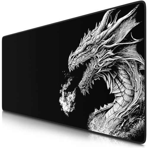 Tapis de Souris Gaming xxL 900x400mm, Mouse Pad Mat, sous-Main Bureau Gamer Extra Large en Tissu, Base antidérapante, Haute précision et Vitesse, pour Souris claviers Roccat Razer Logitech