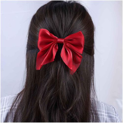 Barrette Noeud Papillon Bohémien Rouge Barrette Noeud Papillon Rouge Barrette Noeud Papillon Accessoires De Coiffure Pour Femmes Et Filles