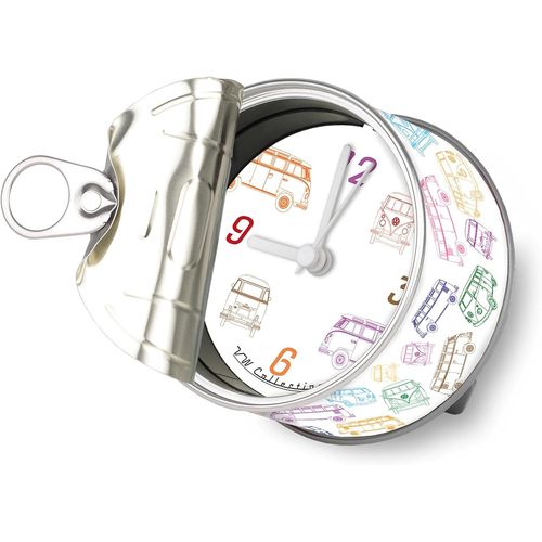 Collection Horloge de Table Volkswagen T1 Combi Bus, Horloge magnétique, MyClock également Personnalisable, Cadeau Photo (Contours)