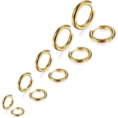 5 Boucles D'oreilles Créoles Pour Hommes Et Femmes