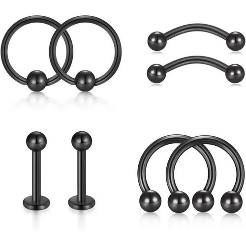Acier Chirurgical 16g Cartilage Oreille Piercing Sourcil Tragus Helix Piercing Lèvre Labret