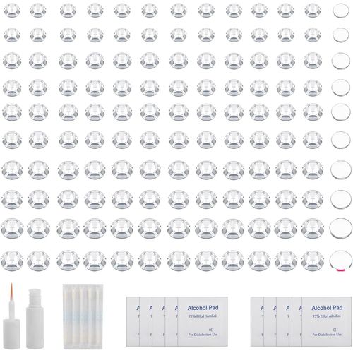 Lot De 500 Faux Clous De Nez, Piercings Pour Sourcil, Nez, Lèvre, Oreille, Faux Piercing De Peau, Bijoux De Visage À Coller Sur Le Visage Avec Colle À Cils