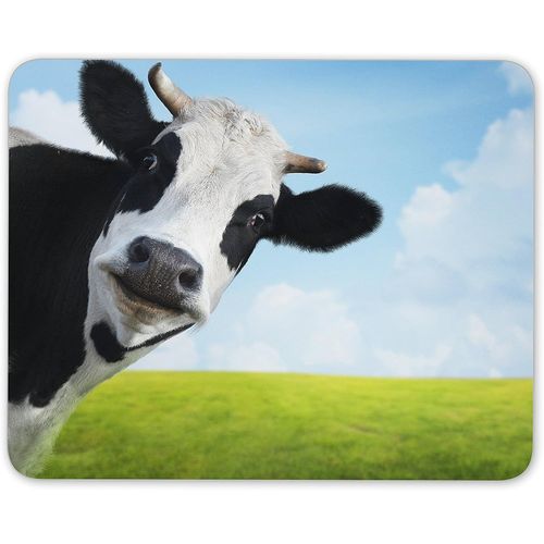 Tapis de Souris Motif Vache Noire et Blanche - Cadeau Amusant pour Ordinateur PC - #8273