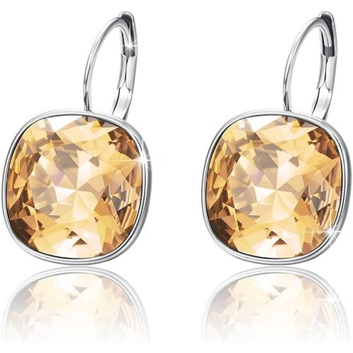 Boucles D'oreilles Femme Argent Fantaisie Boucle D'oreille Pendantes En Cristal Scintillant Acier Inoxydable Bijoux Cadeaux