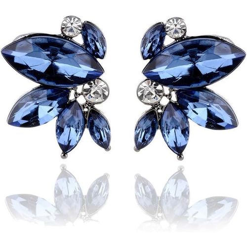 Boucles D'oreilles Femme Strass Cristal Boucles D'oreilles Marquise Bijoux De Mariée Mariage Cadeau