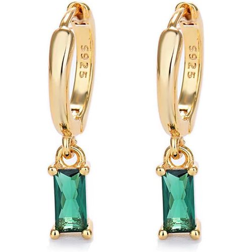 Boucles D'oreilles Femme Avec Drop Vert, Boucles D'oreilles Doré Femme 14k Boucles D'oreilles Femme Ou Femme Et Homme 2pcs
