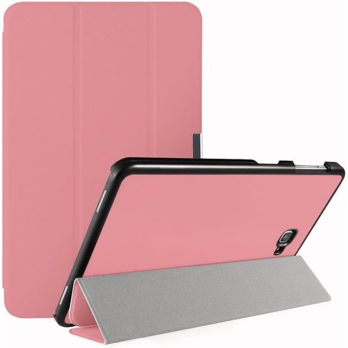 Coque Compatible Pour Samsung Galaxy Tab A 10.1 2016 Housse De Protection En Cuir Pu Étui Magnétique Ultra-Mince Avec Fonction Support Pour Sm-T580/P580/T585/P585/P585y - Rose