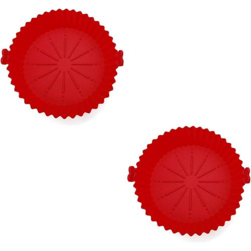2 pièces Panier De Fritteuse A Air Universal, Moulin De Cuisson Pour Fritteuse À Air, Fritteuse À Air Panier Silicone, PotEn Silicone AirFryer pour Air Fryer, Air Fryer Accessoires