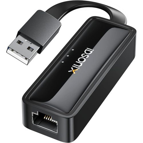 Adaptateur Ethernet USB, Adaptateur réseau RJ45 Gigabit USB 2.0 vers 10/100 LAN Convertisseur Ethernet Convertisseur Ethernet Compatible avec Nintendo Switch, MacBook, iMac