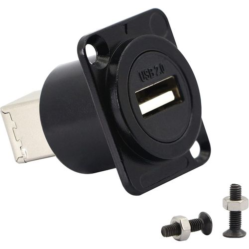USB 2.0 à USB B Panneau Montage Imprimer Adaptateur USB A Femelle à USB B Femelle Connecteur Prises, pour imprimante Scanner Téléphones-fax