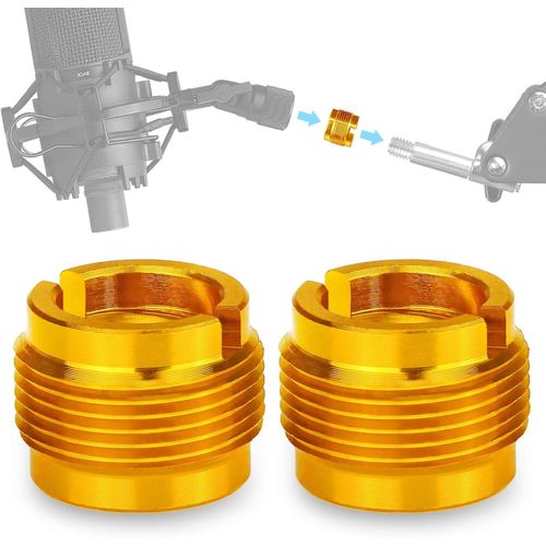 2Pièces Adaptateurs à Vis pour Pied de Micro - Adaptateur de Vis pour Support Microphone Mâle 5/8"" vers Femelle 3/8