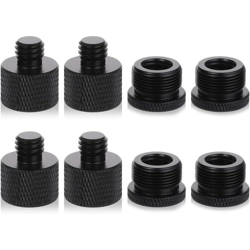 8 PCS adaptateurs de Pied de Micro, 5/8 Femelle vers 3/8 mâle 3/8 Femelle vers 5/8 mâle 5/8 Femelle vers 1/4 mâle 1/4 Femelle vers 5/8 mâle Filetage Adaptateur pour Support de Microphone