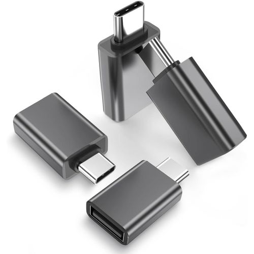 Adaptateur USB C vers USB 4 Pack,Type C Mâle USB A 3.0 Femelle Convertisseur,Thunderbolt 4 OTG pour MacBook Pro 2023,iPhone 15 16,iPad Air 4 5 Mini 6,Surface Go,Galaxy S24 S23 A54,Z Fold Flip
