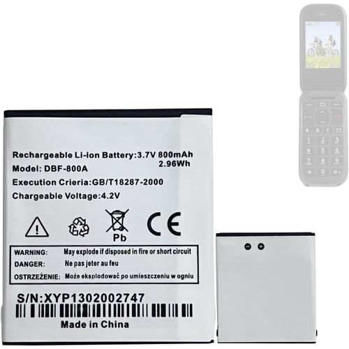 Batterie De Rechange Dbf-800a Dbf-800b, Dbf-800c, Dbf-800d, Dbf-800e Compatible Avec Doro Phoneeasy 613/621/623/624/626/631/632