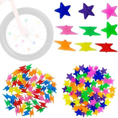 144 Pièces Décorations De Perles À Rayons De Vélo Colorés, Clicker À Rayons Réfléchissants Pour Vélo D'enfant, Perles À Rayons De Roue Pour Vélo D'enfant