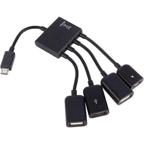 Câble Adaptateur Micro USB 4 Ports OTG Hub Câble Adaptateur pour Tablette Android Smartphone