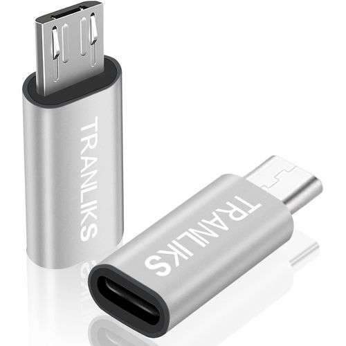Adaptateur Micro USB vers Lightning, Lot de 2 adaptateurs Lightning (Femelle) vers Micro USB (mâle) pour Le Chargement Uniquement, Casque Non Pris en Charge - Rouge