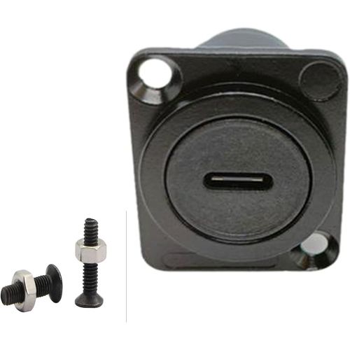 Adaptateur de montage sur panneau de type D - Coupleur USB Type C 3.1 femelle vers femelle - Module de transmission de données pour équipement de réseau audio et vidéo