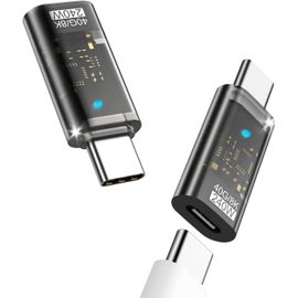 Adaptateur USB C de Supporte Une Charge de 240W et 40Gbps, Adaptateur USB C Femelle vers USB C Mâle pour MacBook Pro, iPhone 15 Pro Max Plus, iPad Air/Pro, Laptop Thunderbolt 3/4, 8K@60Hz Video