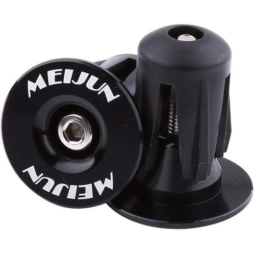 Bicycle Handlebar Ends, 2pcs Universal Colorful Aluminum Bike Handlebar Bar End Grips Caps Bicycle Accessory