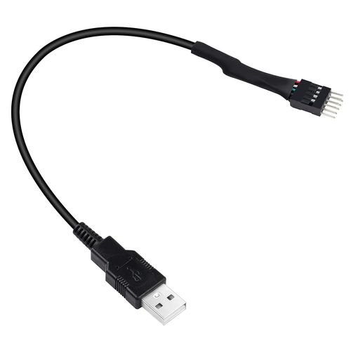 Câble adaptateur USB A vers USB 9 broches, carte mère 9 broches mâle IDC Dupont vers USB 2.0 type A mâle - 20 cm