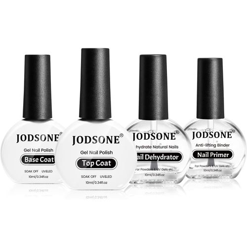 4 Bouteille 10ml Primaire Pour Ongles Base Et Top Coat Vernis Semi Permanent Brillant À Séchage Rapide Cadeau Durable Pour Les Filles - Diy Nail Art Design Long Lasting 