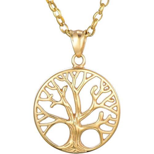 Collier Pour Femme 70 Cm Avec Pendentif Arbre De Vie Dans Une Pochette À Bijoux