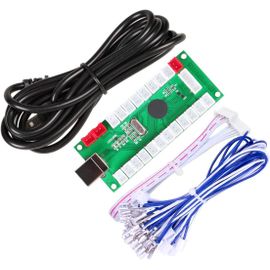 Zero Delay Usb Encoder Pour Pc Jeux Contrôleur Pour Arcade Joystick Mame Jamma Pièces (Utilisé 5pin Joystick + Happ Type Push Boutons)