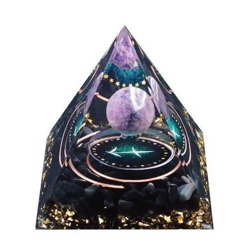 Pyramide Orgonite Constellation Du Zodiaque Sagittaire Améthyste