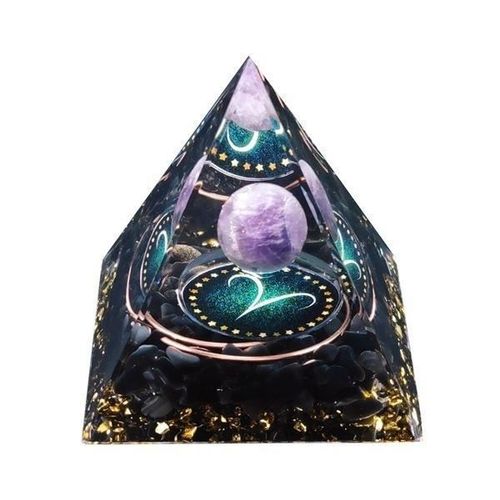 Pyramide Orgonite Constellation Du Zodiaque Bélier Améthyste