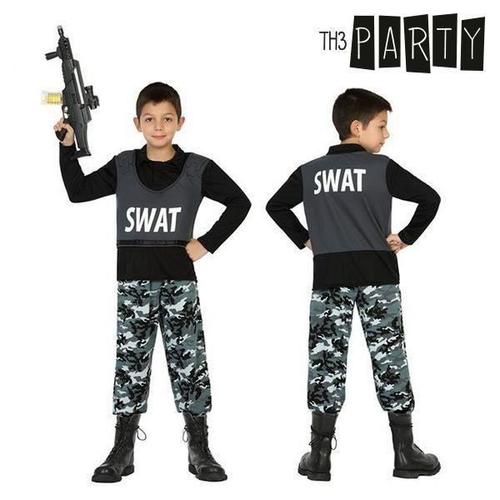 Costume Pour Enfants Policier Swat (2 Pcs) - Un Deguisement Police Taille - 3-4 Ans