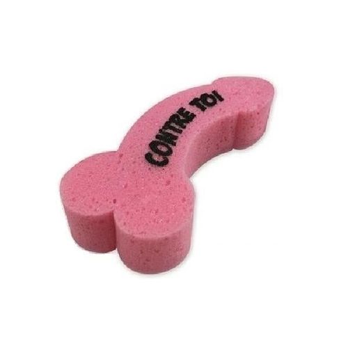 Eponge De Bain En Forme De Zizi Rose Avec Inscription