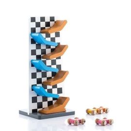 Jeu D'apprentissage Rampe Avec 3 Voitures En Bois Montessori