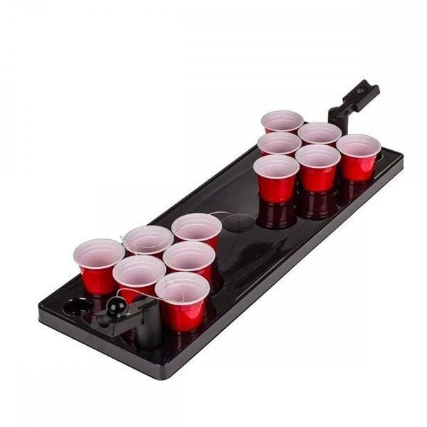 Jeu &agrave; boire mini beer pong avec 2 catapultes