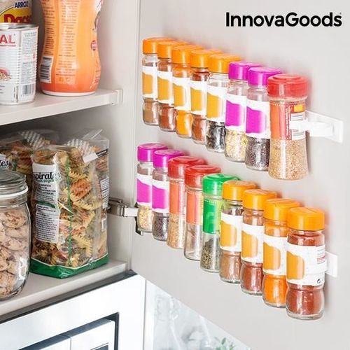 Pack De 20 Pots D'épices Avec Supports Adhésifs Et Séparables - Rangement Cuisine Original Pour La Maison Pas Cher