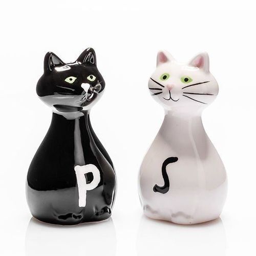 Duo Sel Poivre Couple De Chats Saliere Poivriere Originale