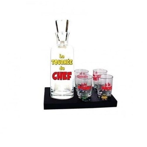 Service Liqueur Alcool La Tournée Du Chef Carafe Et 4 Verres Shooter