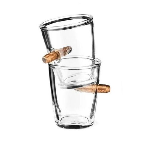 Verres Shooter Anti Balles Avec Vraies Balles Incrustées (2 Pièces)