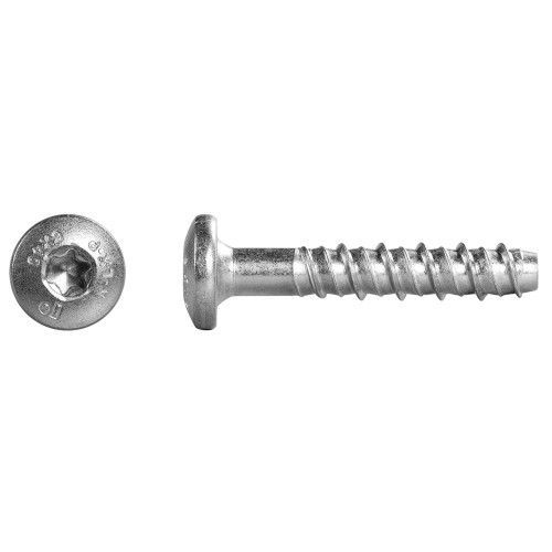Vis à béton - tête plate bombée - zingué - Torx - 6x35 mm - 100 pièces - R-LX RAWL