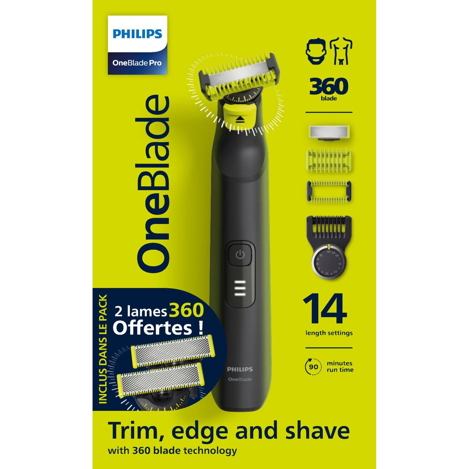 Rasoir Philips Oneblade Pro + 2 Lames