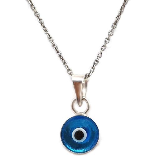 By Dalia Collier En Argent Sterling 925 Avec ?il De Cristal Bleu Pour La Bonne Chance ¿ Chaîne De 40 À 45 Cm De Longueur Pour Offrir Une Protection Pour Le Mauvais ?il