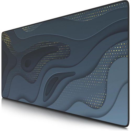 Tapis de Souris Gaming XXL 900x400mm, Mouse pad mat, sous-main Bureau Gamer Extra Large en Tissu, Base antidérapante, Haute précision et vitesse, pour souris claviers Roccat Razer Logitech