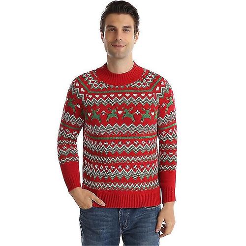 Pull De Noël Moche À Motifs De Rennes, Pull-Over, Hauts M Rouge