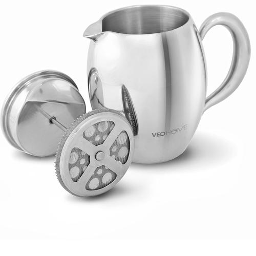 Veohome Cafetière Et Théière À Piston Incassable À Double Paroi, Conserve La Chaleur Et Évite Les Risques De Brûlures !