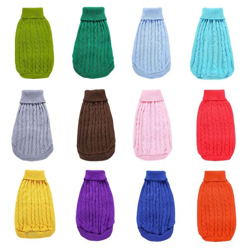 Pull Chaud Pour Chien, Chiot, Petit Chat, Tricot Uni, Xs, Gris